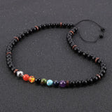 Yoga Chakra Necklace Natural Stone Beads Short Necklaces