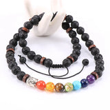 Yoga Chakra Necklace Natural Stone Beads Short Necklaces