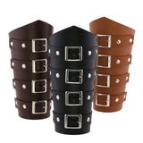 Unisex PU Leather Arm Armor Wristband Steampunk Bangle