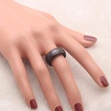 Unisex Abalone Shell & Koa Wood Tungsten Ring
