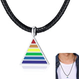Unisex Rainbow LGBT Gay Pride Necklace Rope Chain Necklace