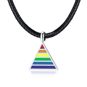 Unisex Rainbow LGBT Gay Pride Necklace Rope Chain Necklace