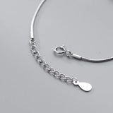 Unisex 925 Sterling Silver Snake Chain Anklet Hand Bracelet Decoration