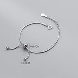 Unisex 925 Sterling Silver Snake Chain Anklet Hand Bracelet Decoration