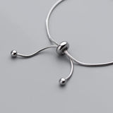 Unisex 925 Sterling Silver Snake Chain Anklet Hand Bracelet Decoration