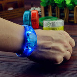 LED Light Up Bracelet Sound Activated Glow Flash Bangle