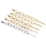 18k Plated Geometric Chain Charm Bracelet Bangle