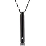 Unisex Stainless Steel Crystal Memorial Urn Pendant Cremation Necklace