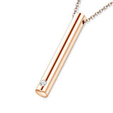 Unisex Stainless Steel Crystal Memorial Urn Pendant Cremation Necklace