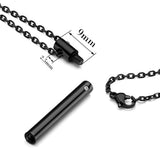Unisex Stainless Steel Crystal Memorial Urn Pendant Cremation Necklace