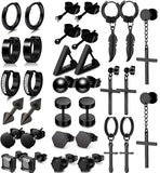 Unisex Stainless Steel Stud Earrings Punk Gothic Hiphop Hoop Circle Earring