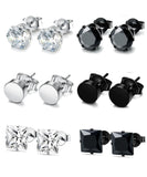 Unisex Stainless Steel Stud Earrings Punk Gothic Hiphop Hoop Circle Earring