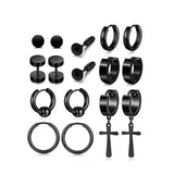 Unisex Stainless Steel Stud Earrings Punk Gothic Hiphop Hoop Circle Earring