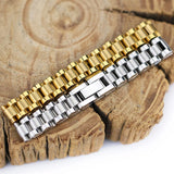 Stainless Steel Plated Bracelet Detachable Wristband Strap Hiphop Watch