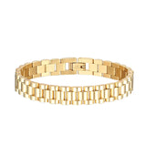 Stainless Steel Plated Bracelet Detachable Wristband Strap Hiphop Watch