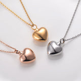Unisex Heart Shaped Ash Keepsake Pendant Necklace