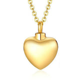 Unisex Heart Shaped Ash Keepsake Pendant Necklace