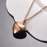 Unisex Heart Shaped Ash Keepsake Pendant Necklace