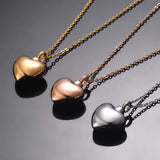 Unisex Heart Shaped Ash Keepsake Pendant Necklace