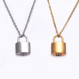 Stainless Steel PadLock Cremation Jewelry for Ashes Urn Pendant Necklace