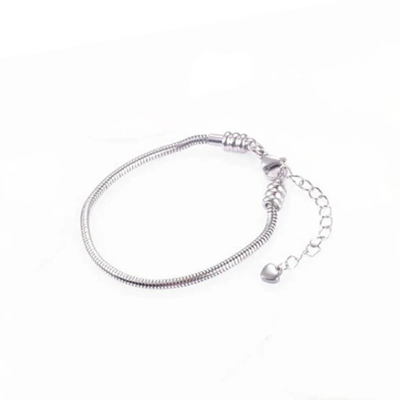 Stainless Steel Snake Chain Jewelry for European Charm Bracelet