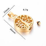 Tree of Life Locket Cremation Urn Pendant Necklace for Ashes