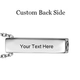 Unisex Twist Bar Urn Necklace Keepsake Pendant Stainless Steel Cremation Jewelry