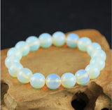 5A Ice Opal Moonstone Bracelet, Unisex Hand String
