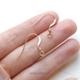 14k Filled Coil Bead Hammer Face Earhook Earring Accessory