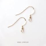14k Filled Coil Bead Hammer Face Earhook Earring Accessory