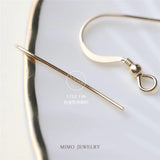 14k Filled Coil Bead Hammer Face Earhook Earring Accessory