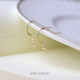 14k Filled Coil Bead Hammer Face Earhook Earring Accessory