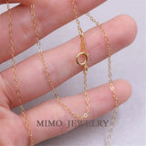14K Filled 1.3mm O Flash Finished Necklace DIY Clavicle Chain