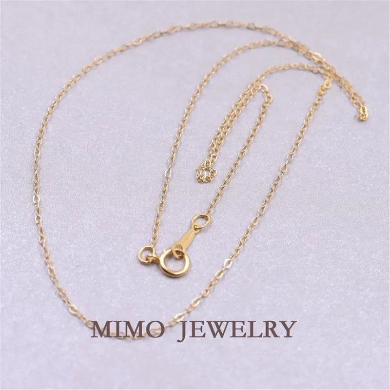 14K Filled 1.3mm O Flash Finished Necklace DIY Clavicle Chain