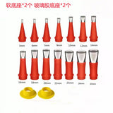 20-Piece Rubber Nozzle Tool Kit - Stainless Steel Caulking Nozzle Coating