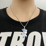 Universe Astronaut Moon Stainless Steel Necklace Charm Jewelry Women