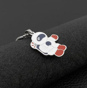 Universe Astronaut Moon Stainless Steel Necklace Charm Jewelry Women