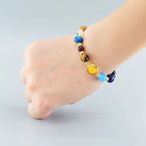 Galaxy Planets Bracelet Solar System Natural Stone Beads Charm Stars Jewelry