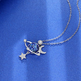 Universe Planet Chain Necklace Moon Star Earth Pendant Layered Jewelry