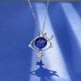Universe Planet Chain Necklace Moon Star Earth Pendant Layered Jewelry