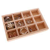 Tiny Wooden Tool Jewelry Box 12 Grids Organizer Decoupage
