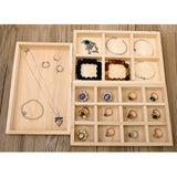 Tiny Wooden Tool Jewelry Box 12 Grids Organizer Decoupage
