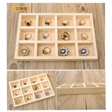 Tiny Wooden Tool Jewelry Box 12 Grids Organizer Decoupage