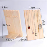 Wood Jewelry Display Stand Necklace Holder Rack Pendant Rack Counter Bracelet