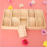 10 Slot Wooden Earrings Display Box with Slant Pad