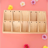 10 Slot Wooden Earrings Display Box with Slant Pad