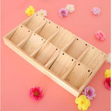 10 Slot Wooden Earrings Display Box with Slant Pad
