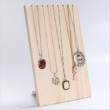 Wooden Jewelry Display Stand Necklace Organizer Rack