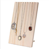 Wooden Jewelry Display Stand Necklace Organizer Rack