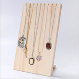 Wooden Jewelry Display Stand Necklace Organizer Rack